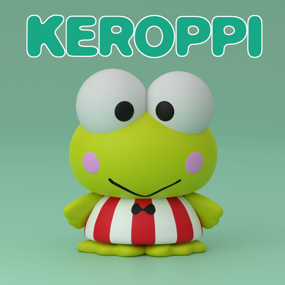 🐸 Keroppi けろけろけろっぴ (Kerokerokeroppi)・Free STL File for